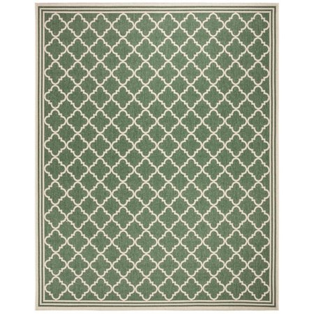 SAFAVIEH 2 ft. 2 in. x 6 ft. Contemporary Beach House Runner Rug, Green & Creme BHS121Y-26